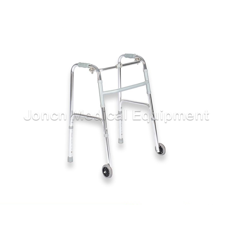 RL205001 Andador con ruedas de aluminio plegable y ajustable en altura para rehabilitación y soporte para caminar