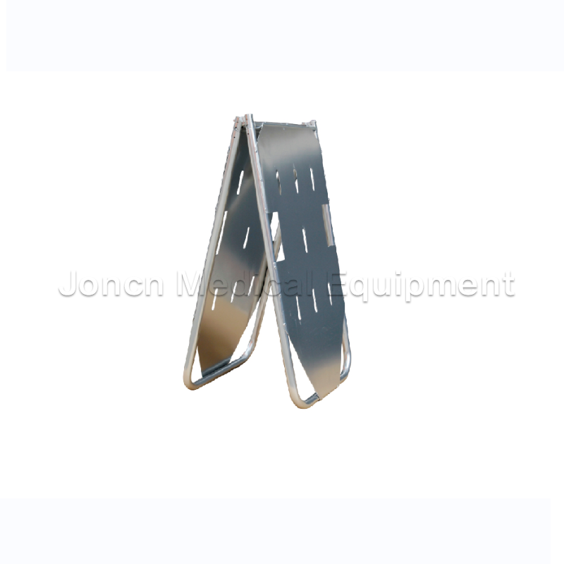 ST200031 Camilla plegable de dos pliegues (plegable) portátil médica de aleación de aluminio con ruedas para hospital/ambulancia/rescate